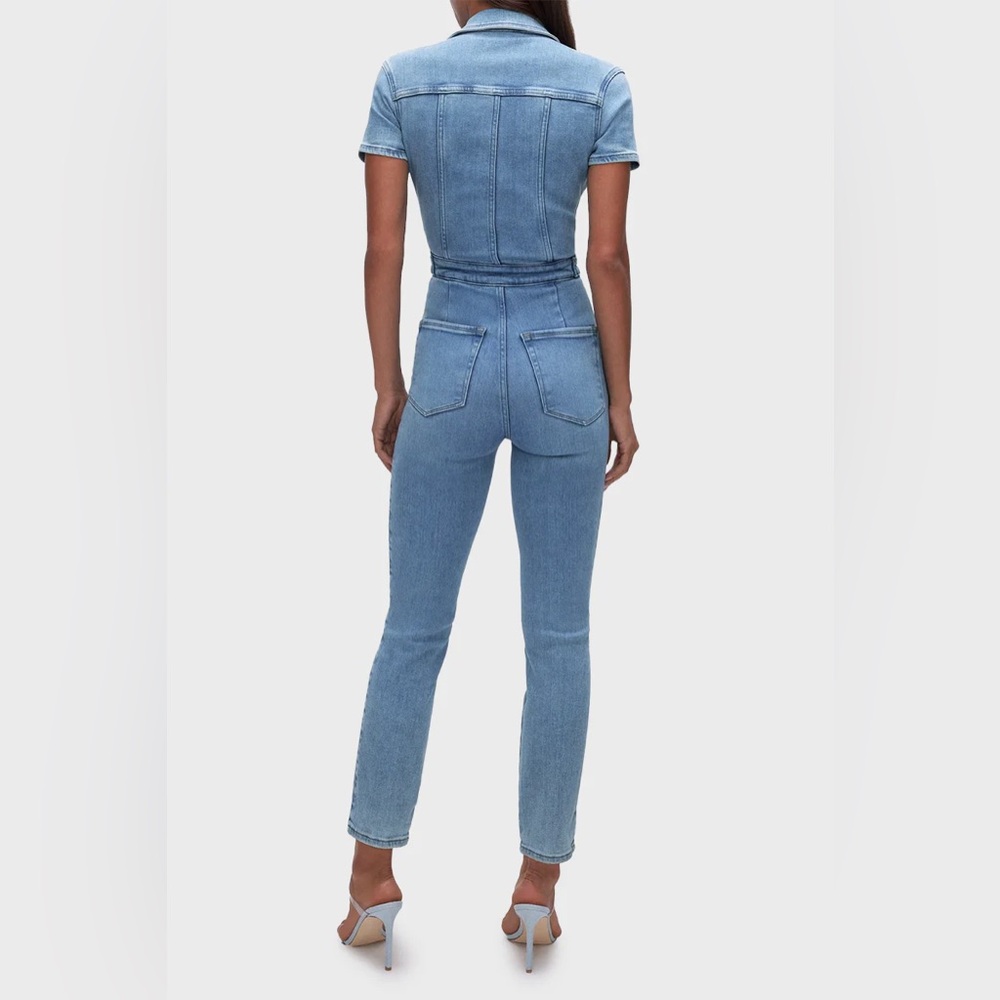 Good American: Fit for success denim jumpsuit Blue 274 - Picture 2 of 13